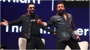 Animal co-stars Ranbir Kapoor and Bobby Deol dance live on their super hit songs